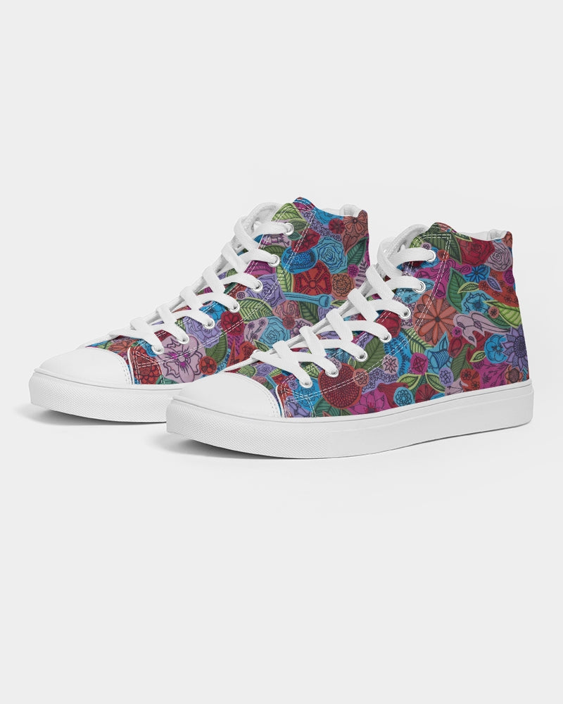 Les Fleurs Women's Hightop Canvas Shoe