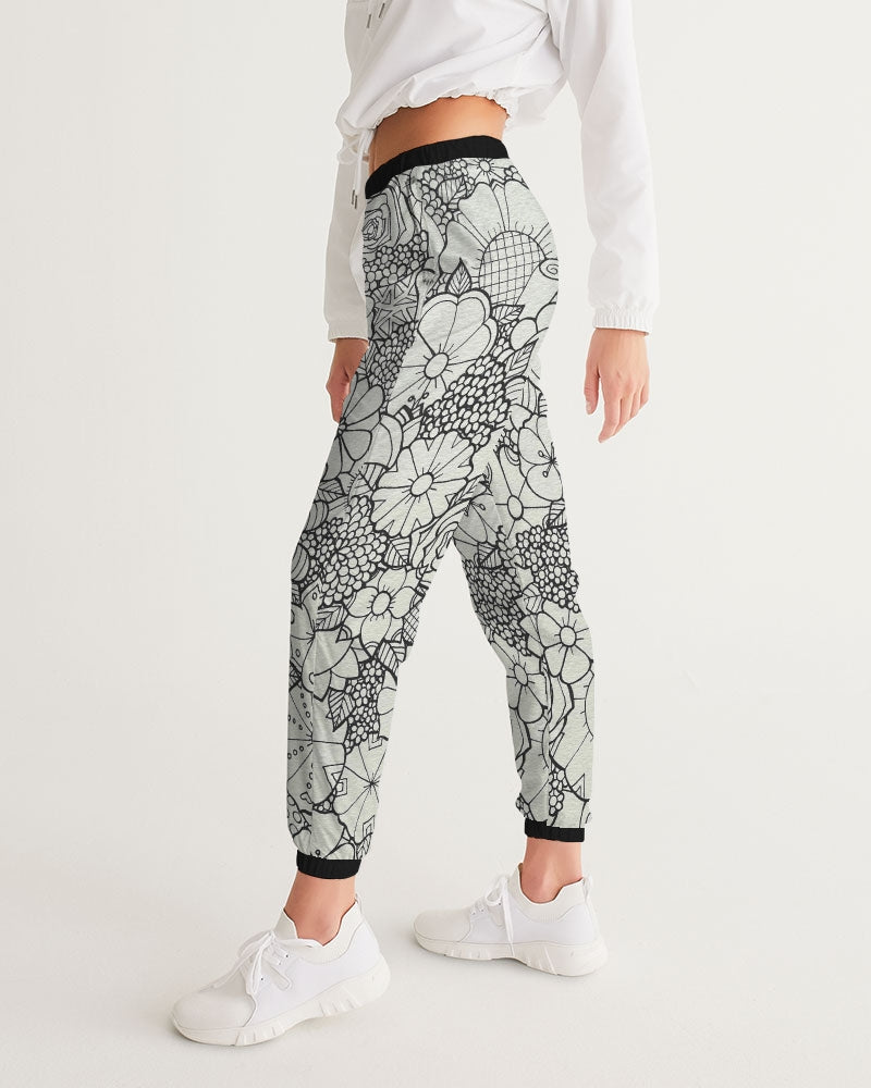 Les Fleurs - B&W Women's Track Pants