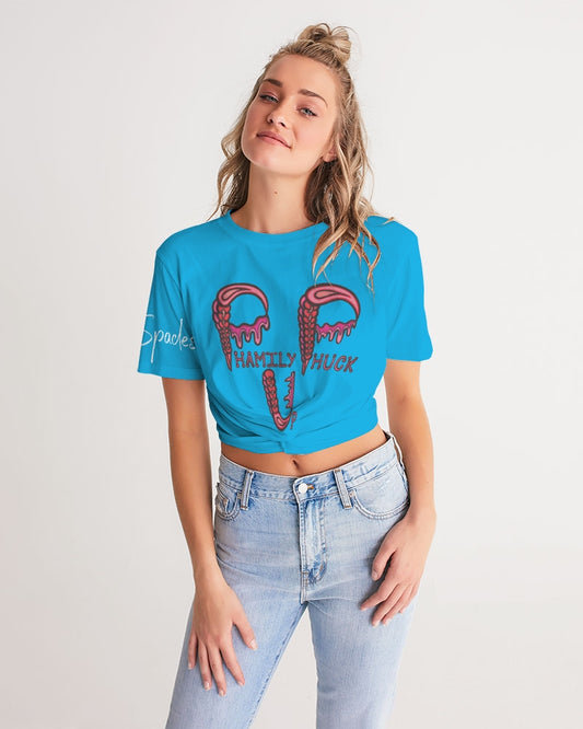 Phamily Phuck Up Women's Twist-Front Cropped Tee