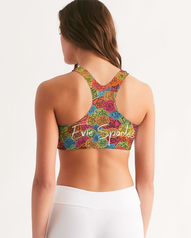 Les Fleurs en Roses Women's Seamless Sports Bra