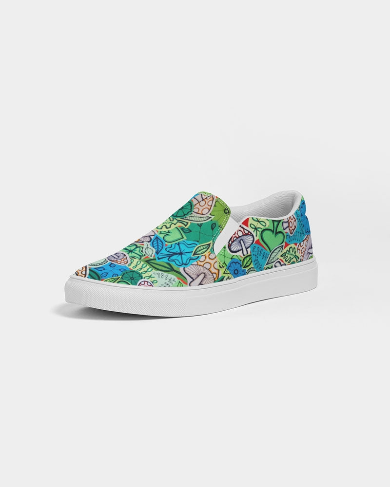 Fleurs et Trèfles Women's Slip-On Canvas Shoe