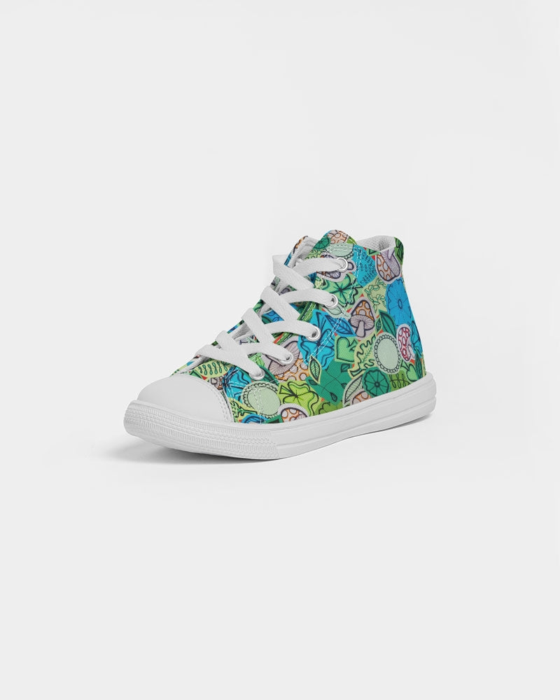 Fleurs et Trèfles Kids Hightop Canvas Shoe