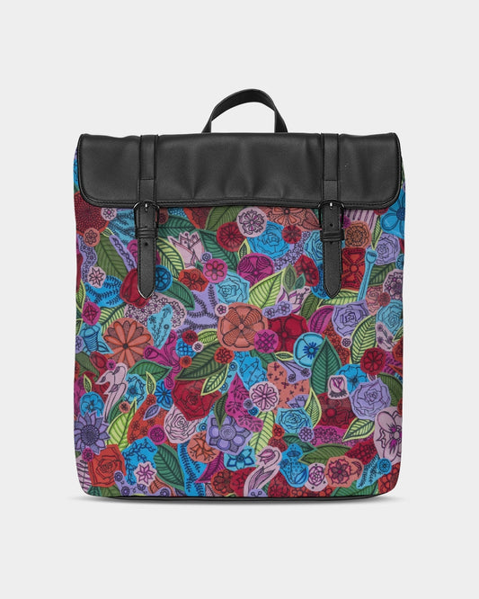 Les Fleurs Casual Flap Backpack