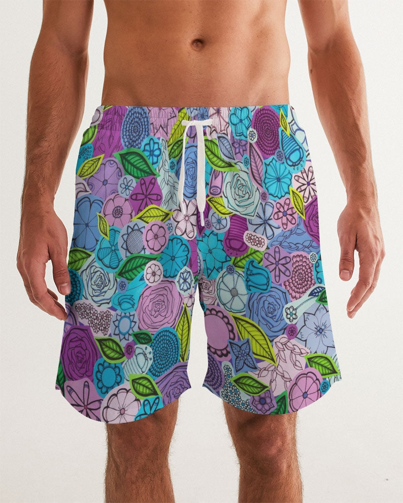 Les Fleurs Violettes Men's Swim Trunk