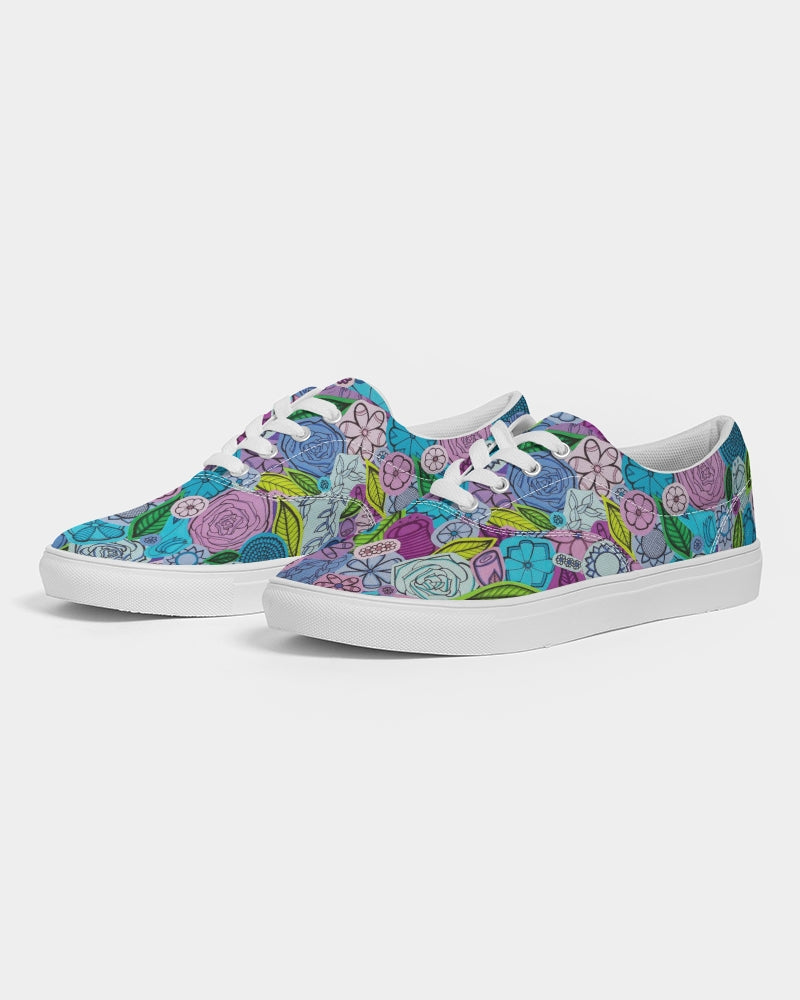 Les Fleurs Violettes Women's Lace Up Canvas Shoe