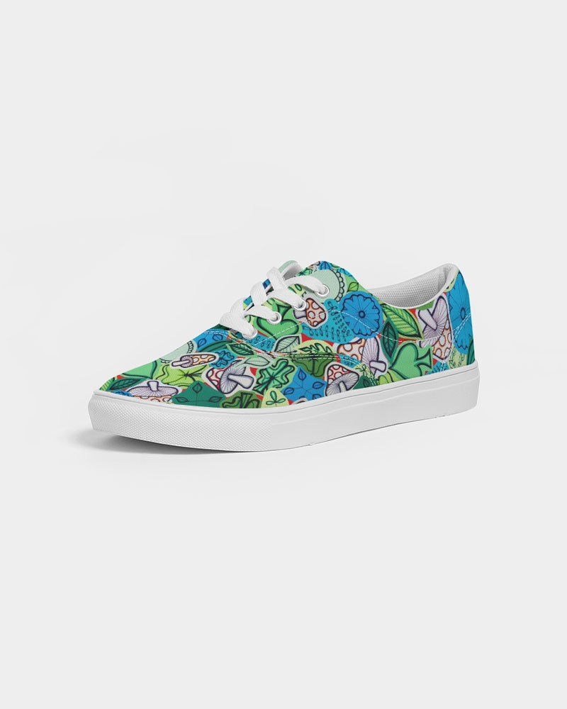 Fleurs et Trèfles Women's Lace Up Canvas Shoe