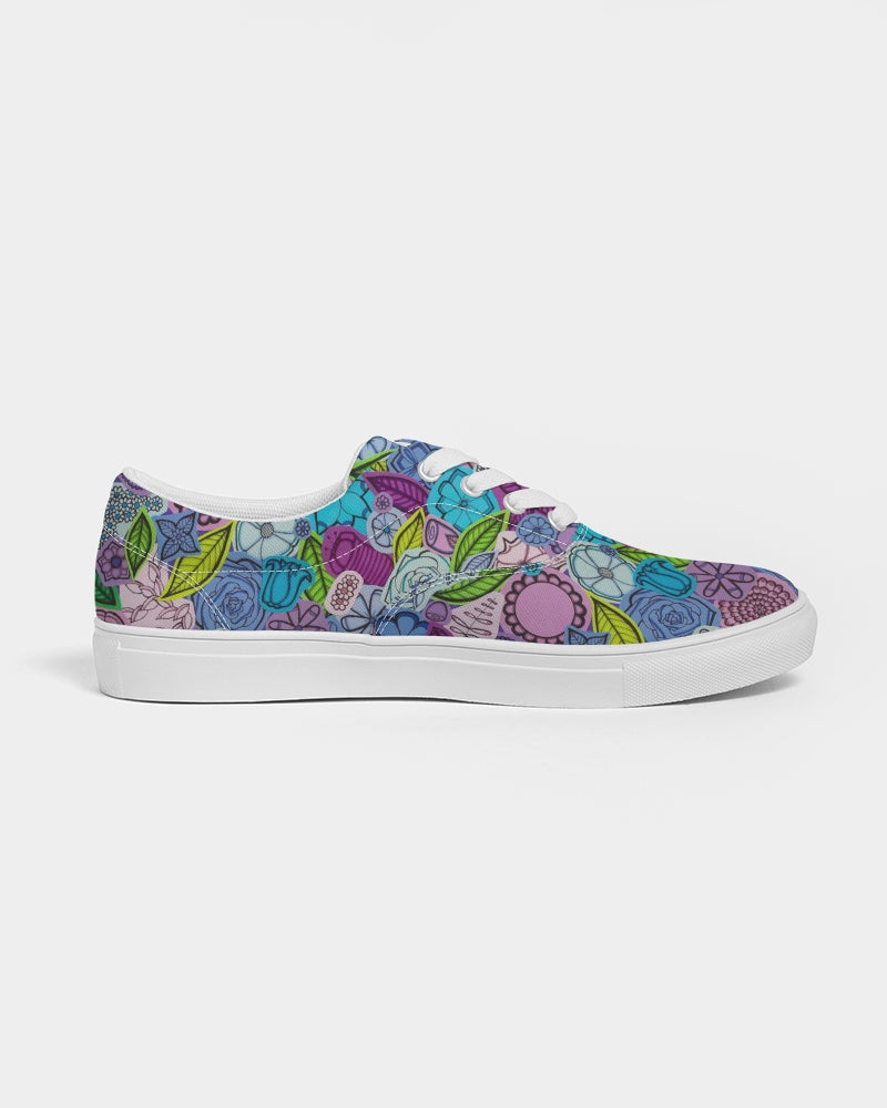 Les Fleurs Violettes Women's Lace Up Canvas Shoe