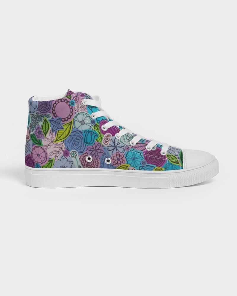 Les Fleurs Violettes Men's Hightop Canvas Shoe