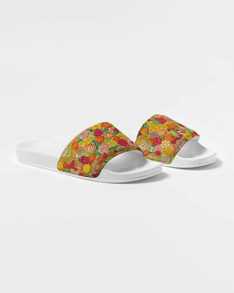 Citrouilles et Fleurs Women's Slide Sandal