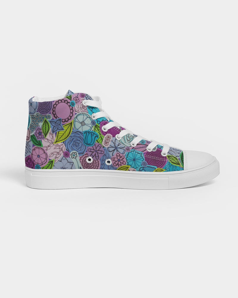 Les Fleurs Violettes Women's Hightop Canvas Shoe