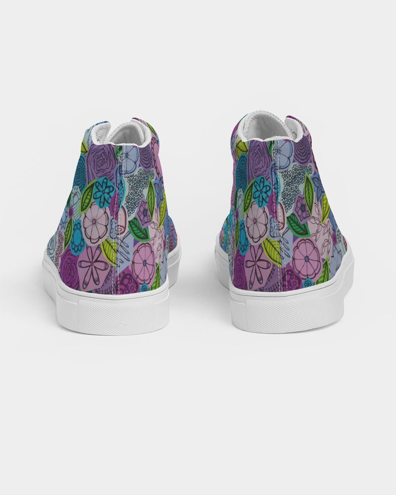 Les Fleurs Violettes Women's Hightop Canvas Shoe