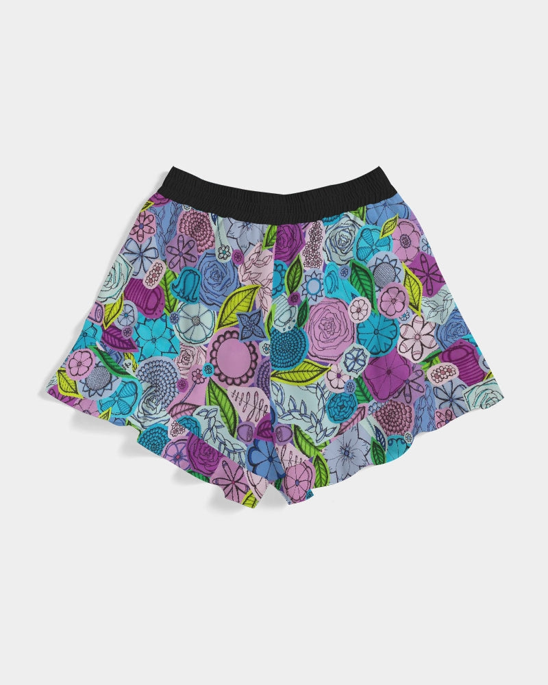 Les Fleurs Violettes Women's Ruffle Shorts