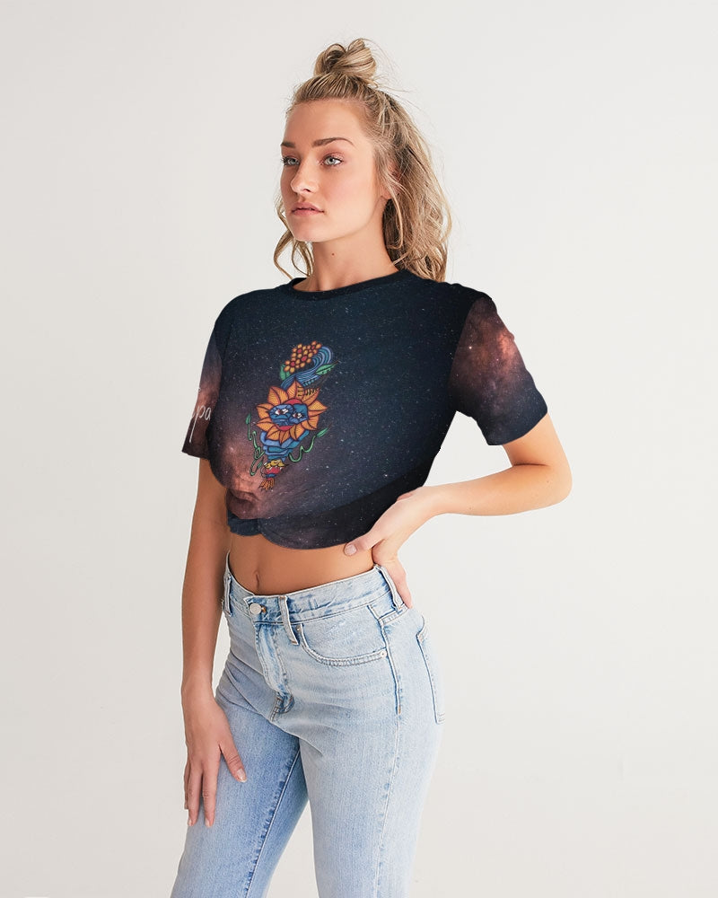 Galaxy 2 Women's Twist-Front Cropped Tee