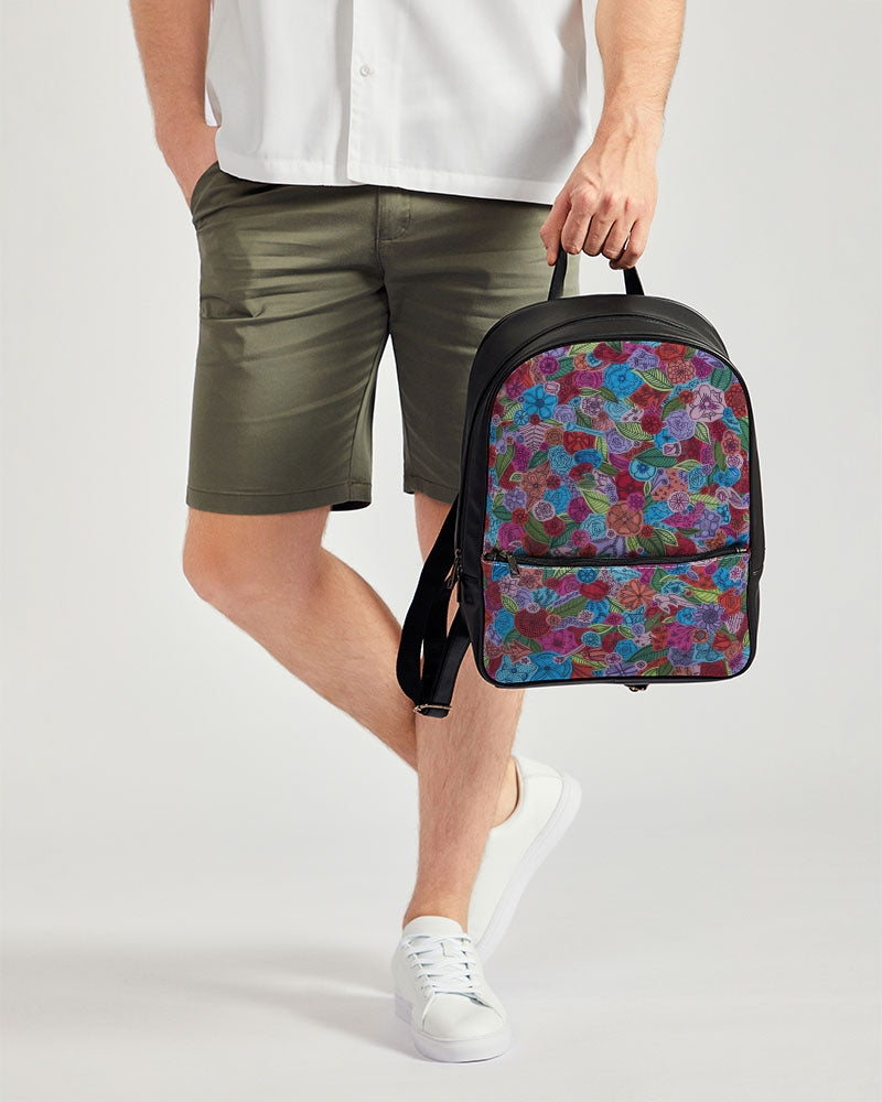Les Fleurs Classic Faux Leather Backpack