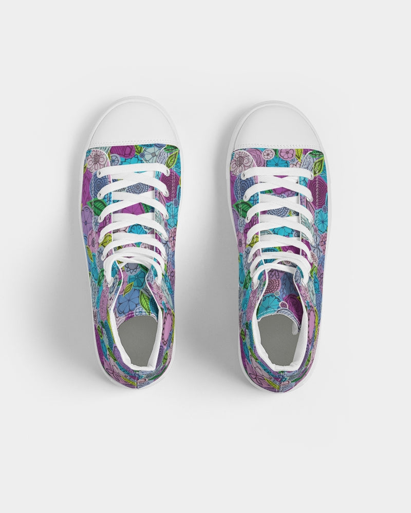 Les Fleurs Violettes Women's Hightop Canvas Shoe