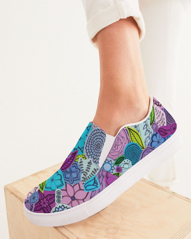 Les Fleurs Violettes Women's Slip-On Canvas Shoe