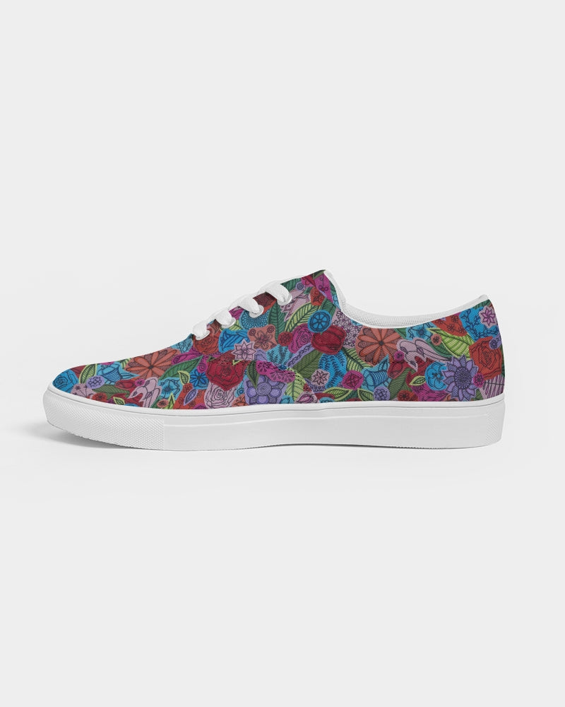 Les Fleurs Women's Lace Up Canvas Shoe