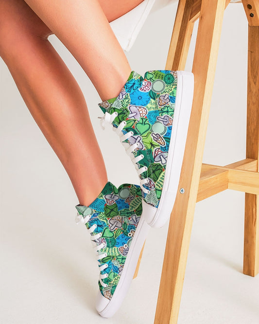 Fleurs et Trèfles Women's Hightop Canvas Shoe