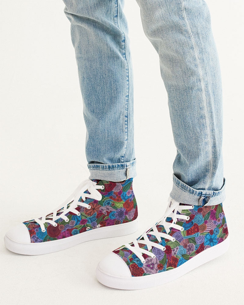 Les Fleurs Men's Hightop Canvas Shoe