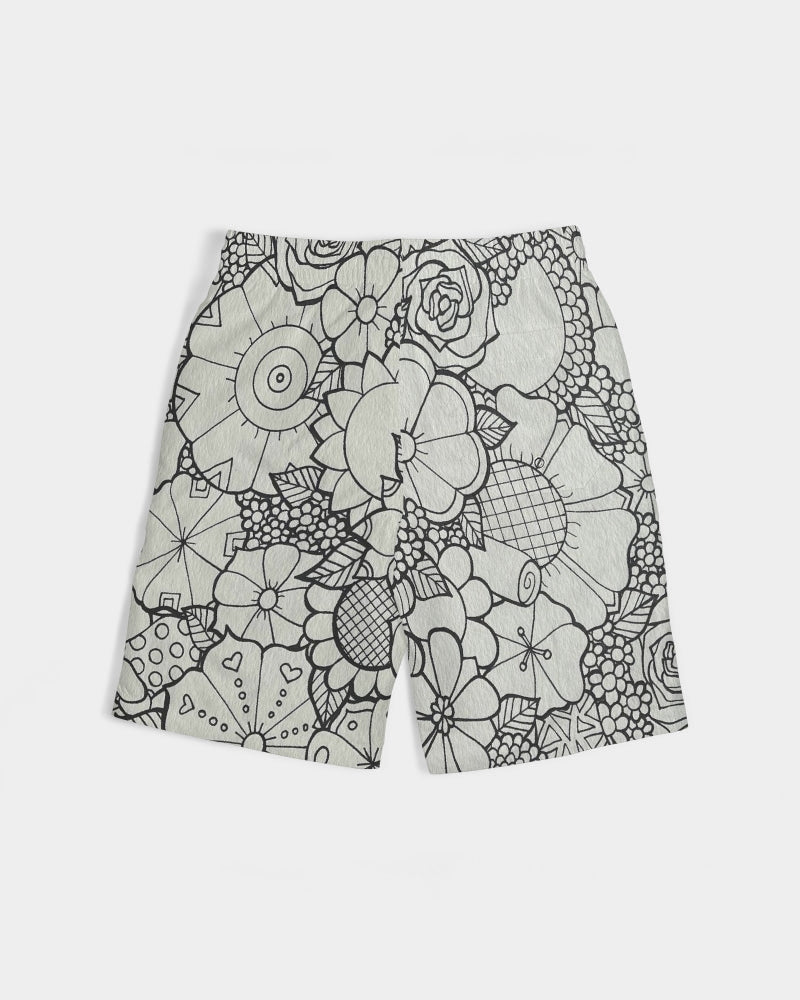 Les Fleurs - B&W Boys Swim Trunk