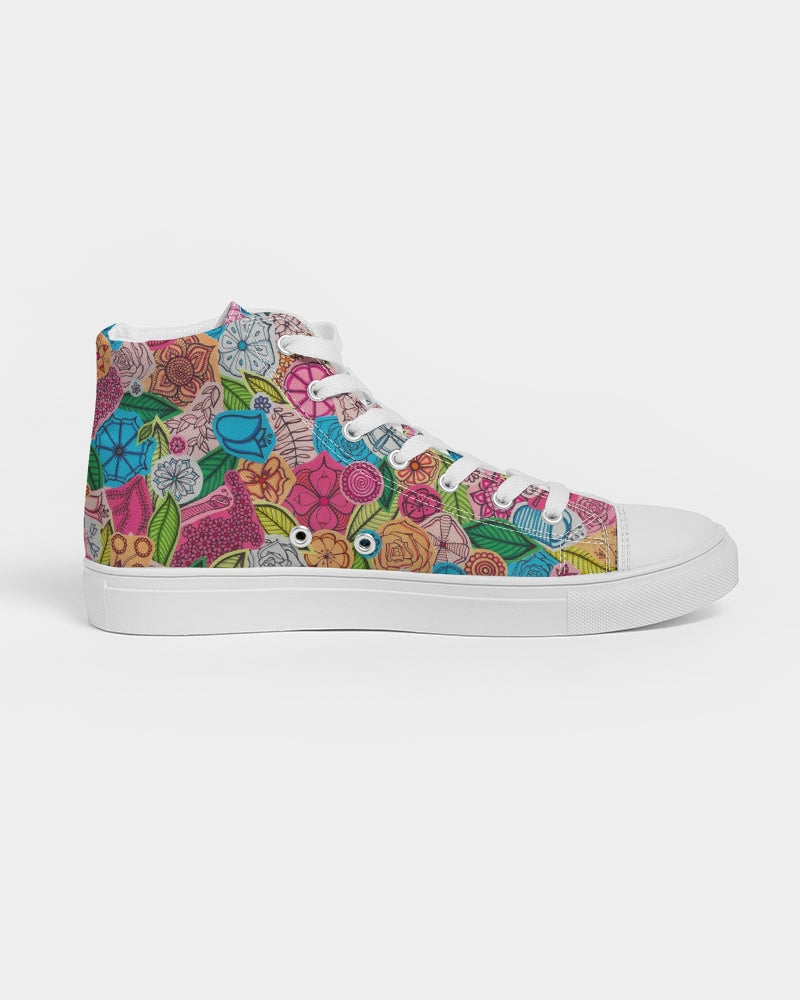 Fleurs de Printemps Men's Hightop Canvas Shoe