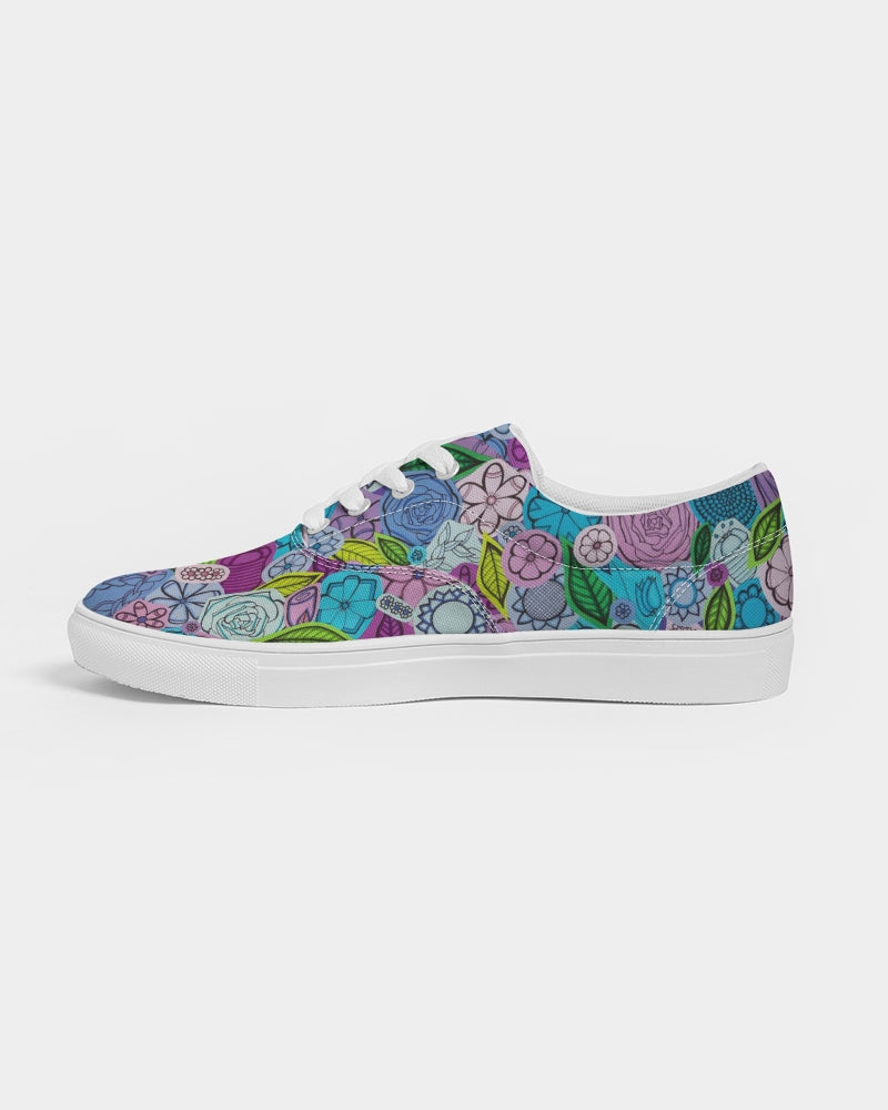 Les Fleurs Violettes Men's Lace Up Canvas Shoe