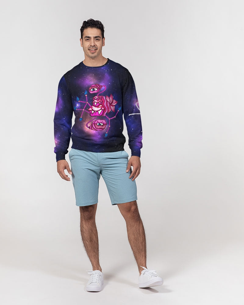 Galaxy 3 Men's Classic French Terry Crewneck Pullover