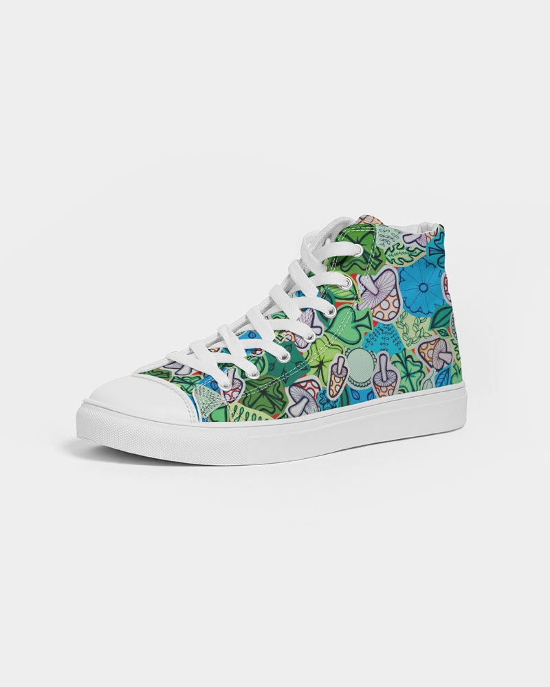 Fleurs et Trèfles Women's Hightop Canvas Shoe