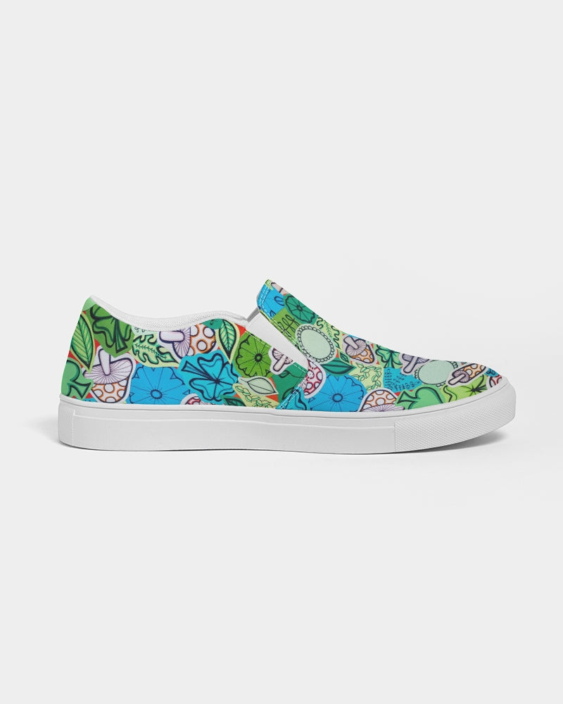 Fleurs et Trèfles Men's Slip-On Canvas Shoe