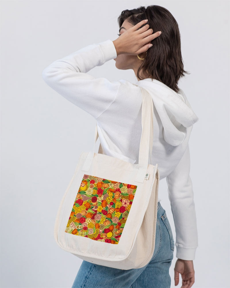 Citrouilles et Fleurs Organic Cotton Canvas Market Tote | Econscious