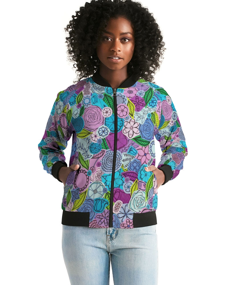 Les Fleurs Violettes Women's Bomber Jacket