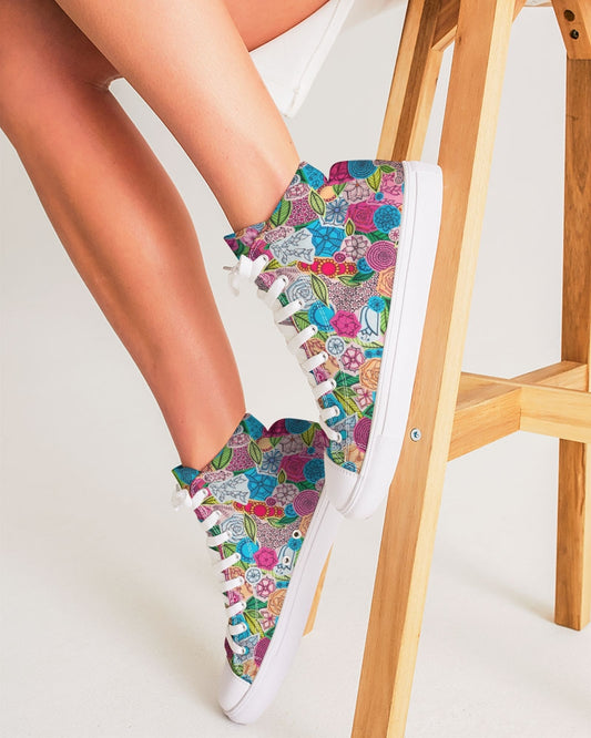 Fleurs de Printemps Women's Hightop Canvas Shoe