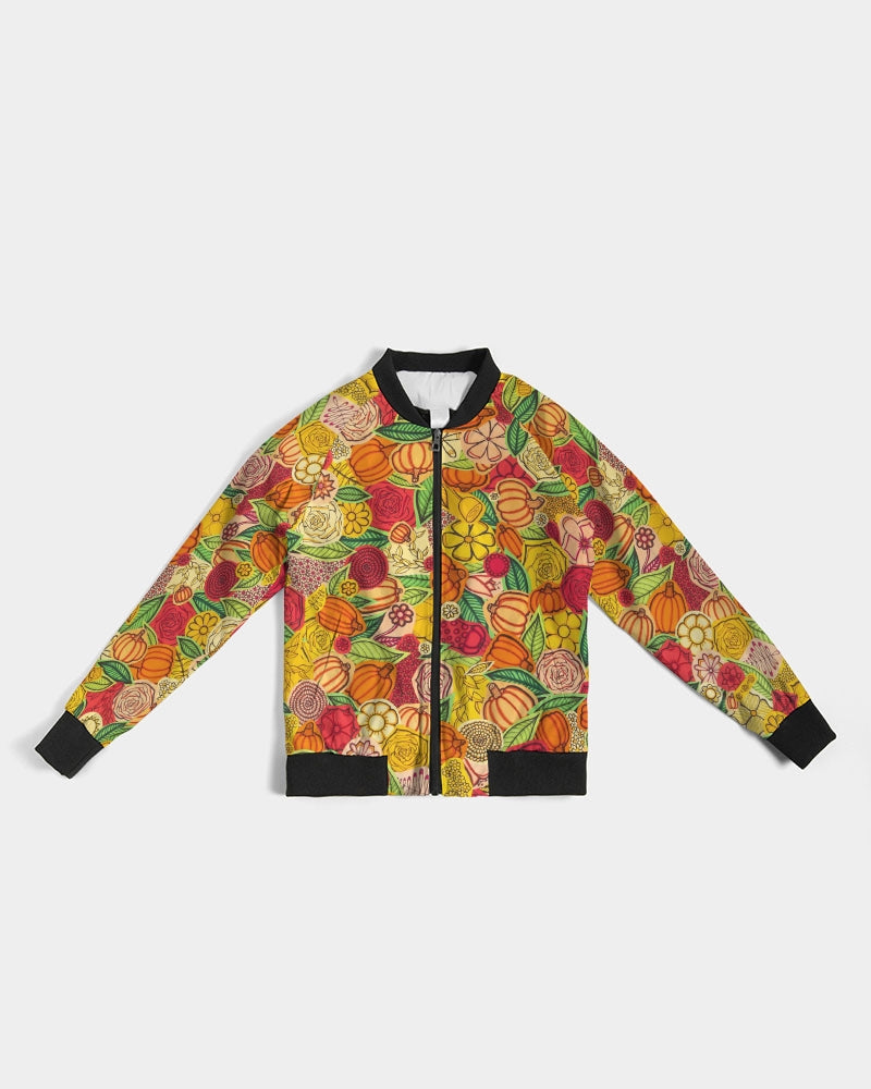 Citrouilles et Fleurs Women's Bomber Jacket