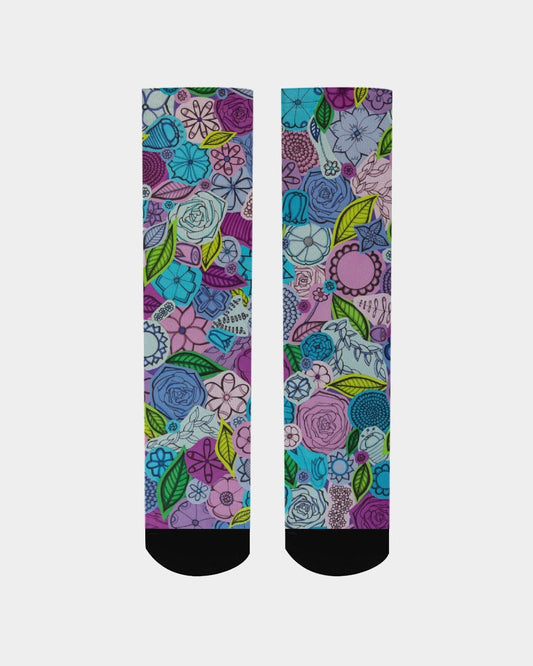 Les Fleurs Violettes Men's Socks