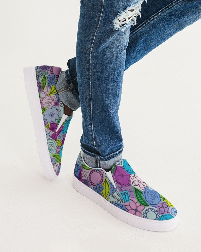 Les Fleurs Violettes Men's Slip-On Canvas Shoe