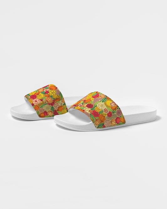 Citrouilles et Fleurs Women's Slide Sandal