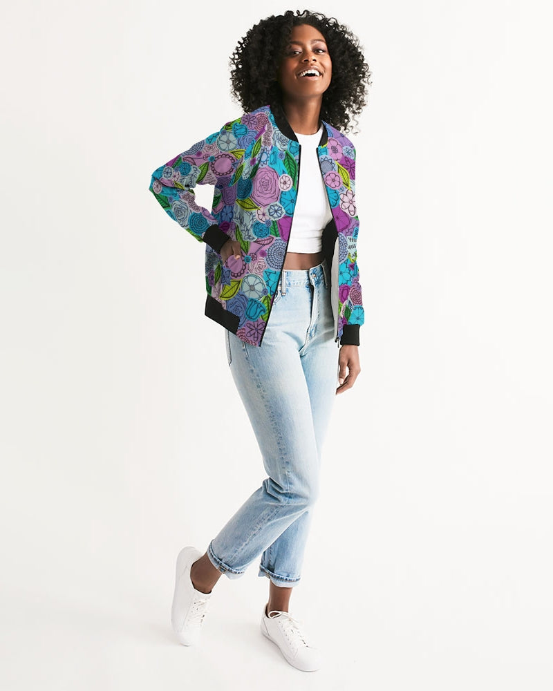 Les Fleurs Violettes Women's Bomber Jacket