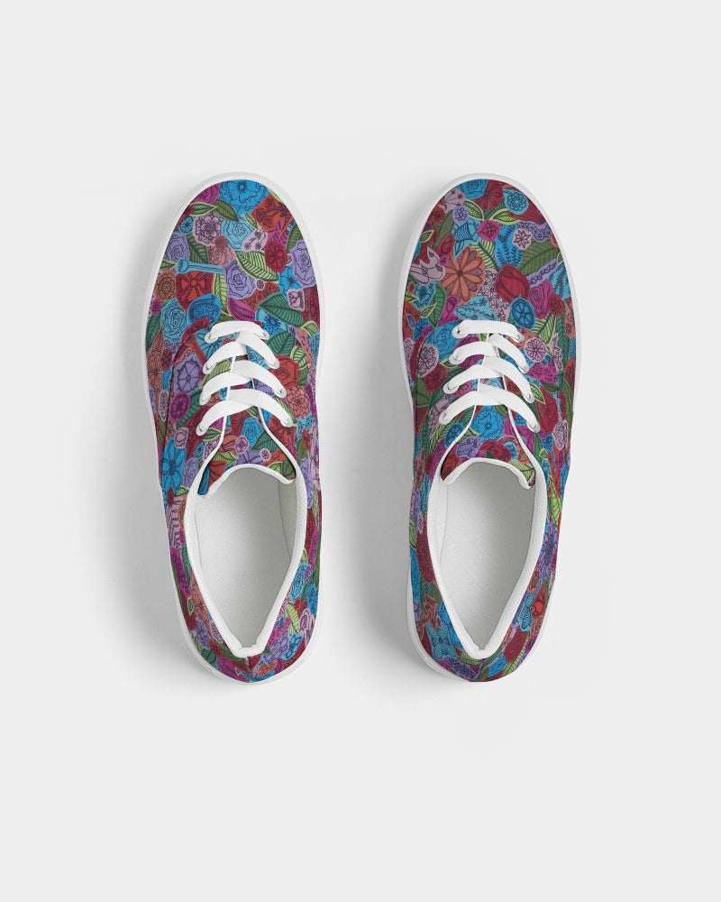 Les Fleurs Men's Lace Up Canvas Shoe