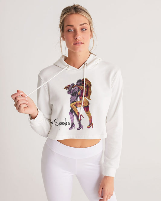 Appuyez-vous sur moi Women's Cropped Hoodie