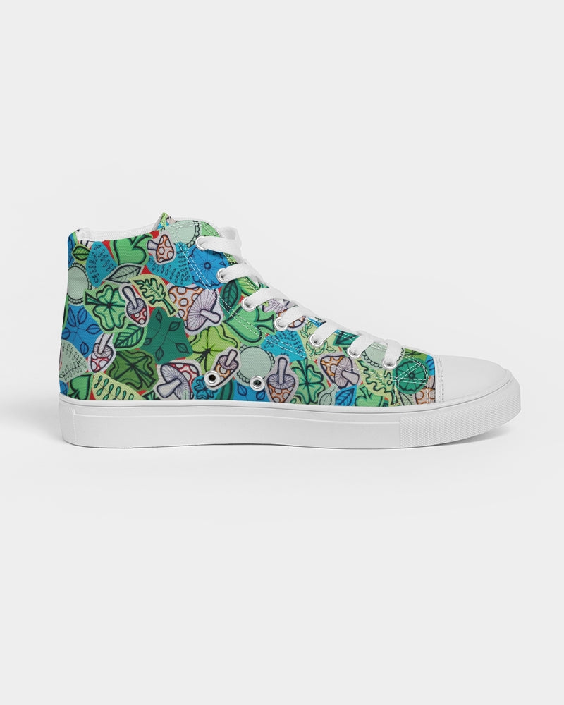 Fleurs et Trèfles Men's Hightop Canvas Shoe