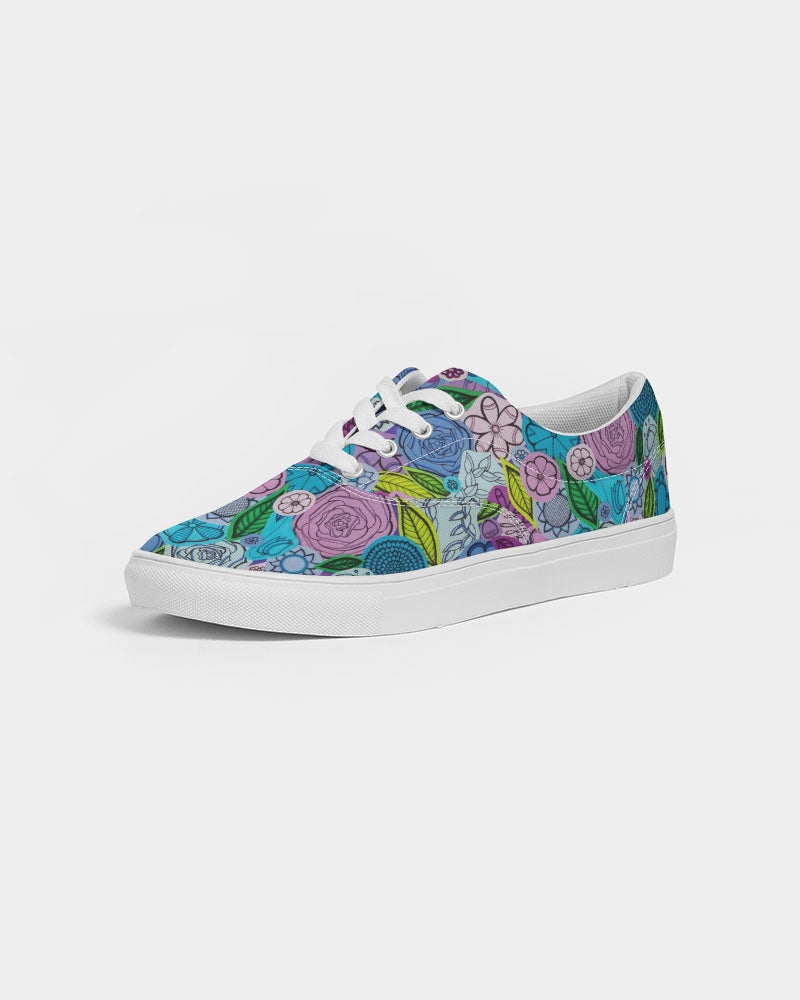 Les Fleurs Violettes Men's Lace Up Canvas Shoe