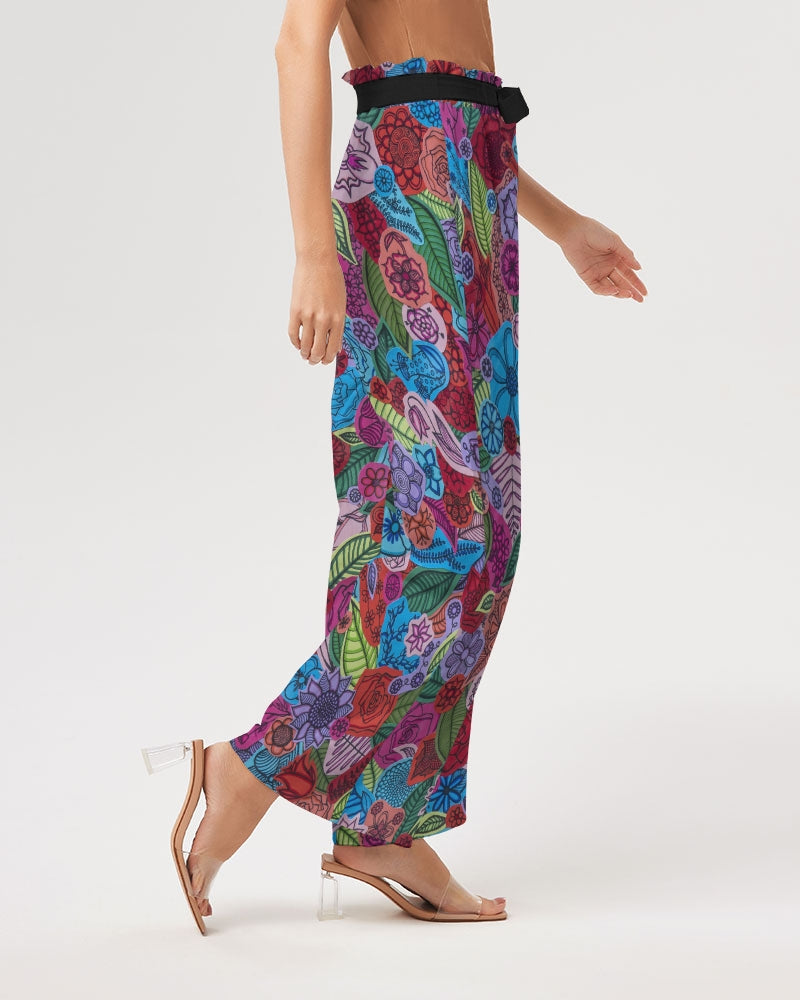 Les Fleurs Women's High-Rise Wide Leg Pants