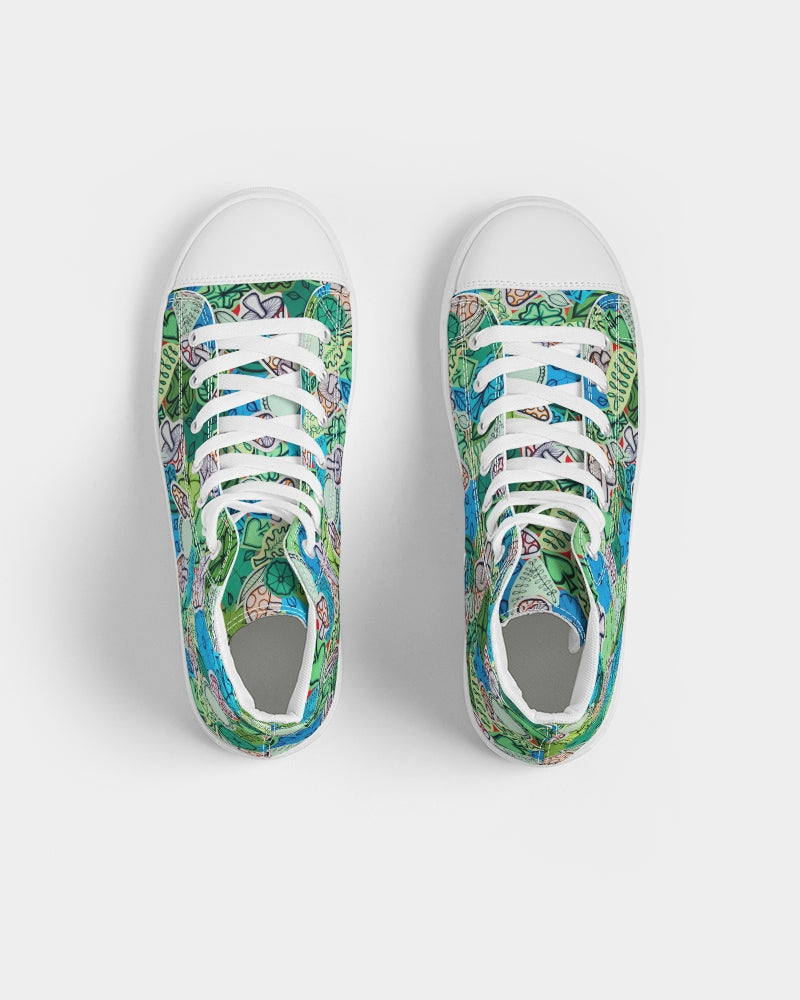 Fleurs et Trèfles Women's Hightop Canvas Shoe