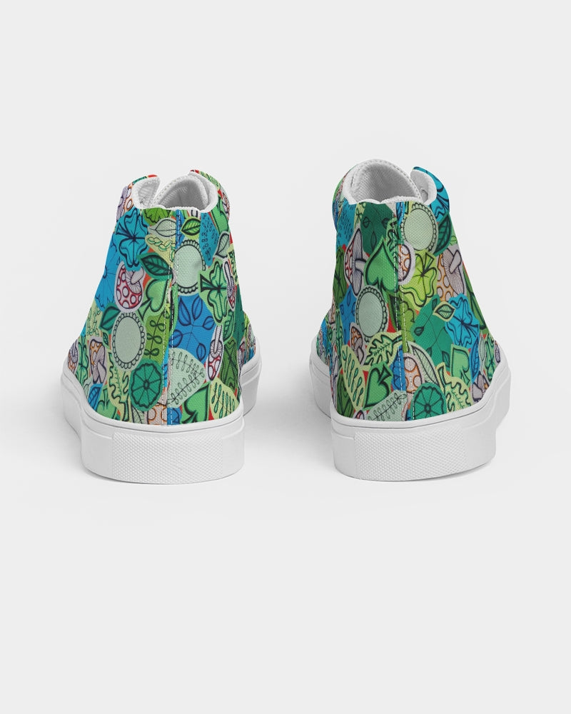 Fleurs et Trèfles Women's Hightop Canvas Shoe