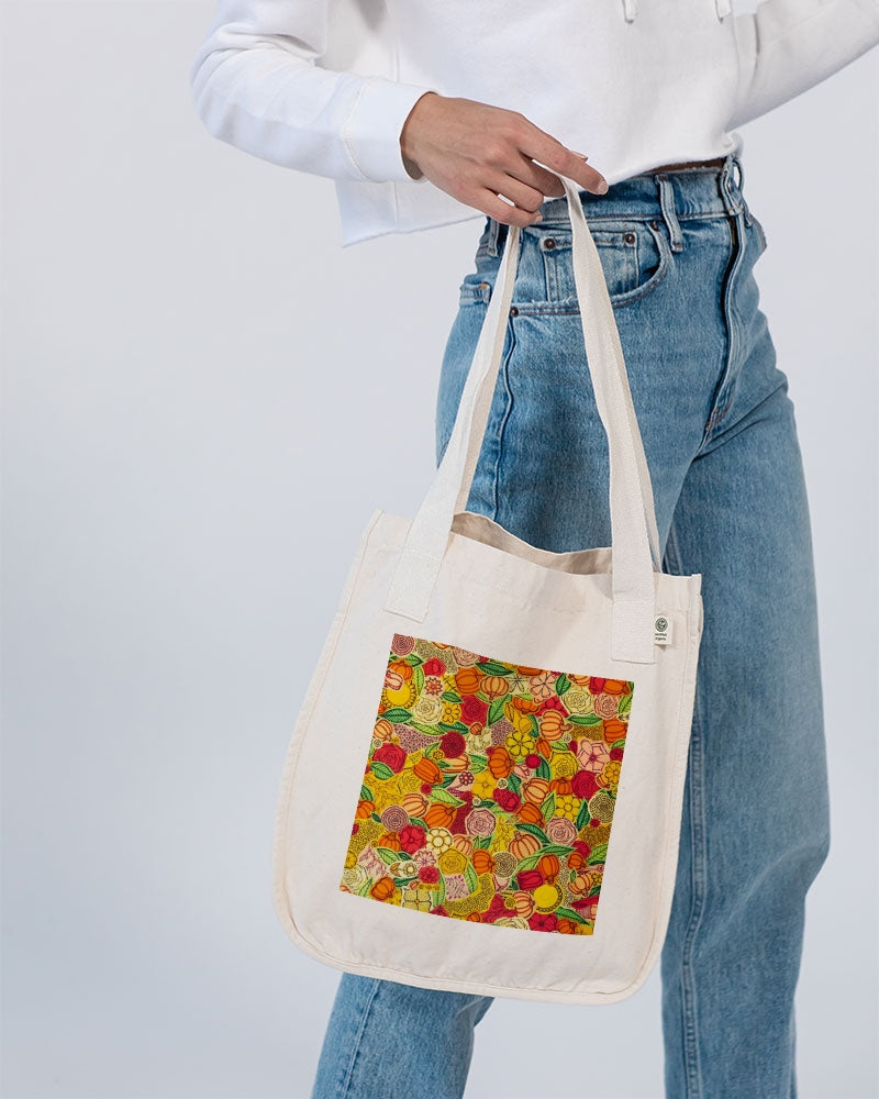 Citrouilles et Fleurs Organic Cotton Canvas Market Tote | Econscious