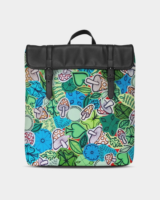 Fleurs et Trèfles Casual Flap Backpack
