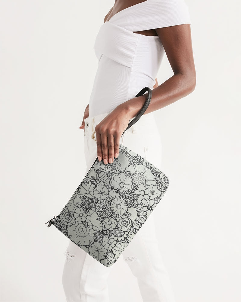 Les Fleurs - B&W Daily Zip Pouch