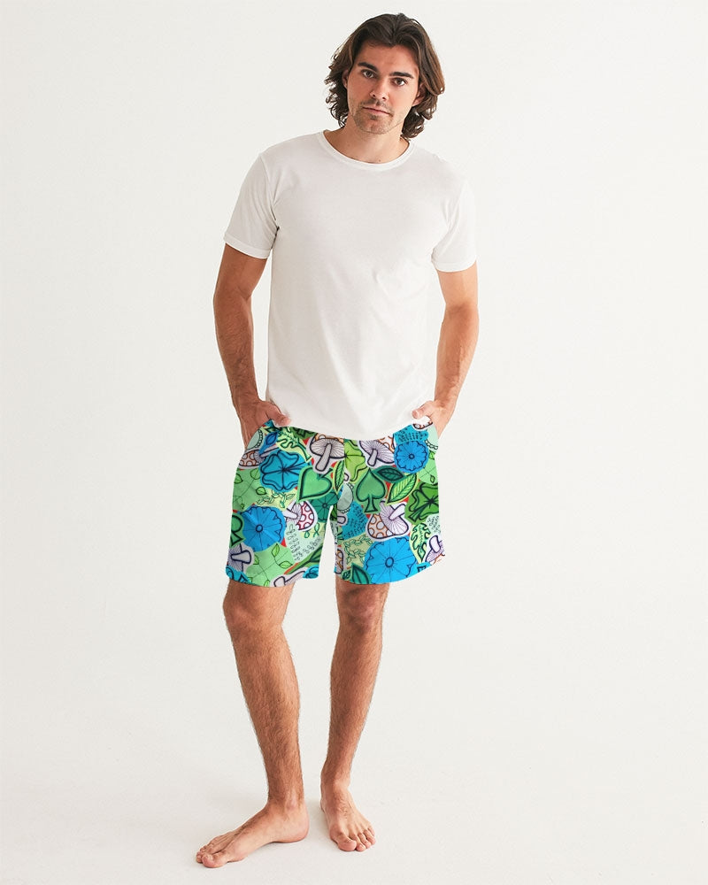 Fleurs et Trèfles Men's Swim Trunk