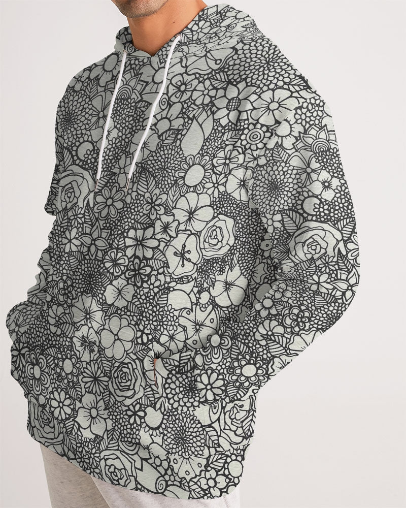 Floral Mini - B&W Men's Hoodie