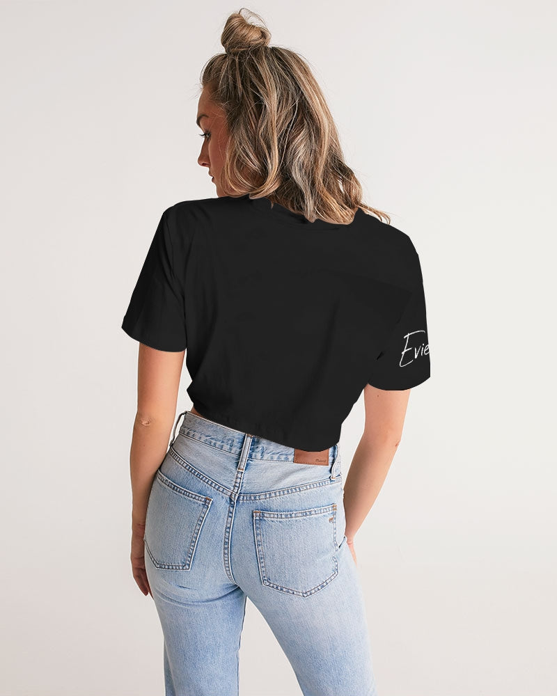 l'hiver Women's Twist-Front Cropped Tee